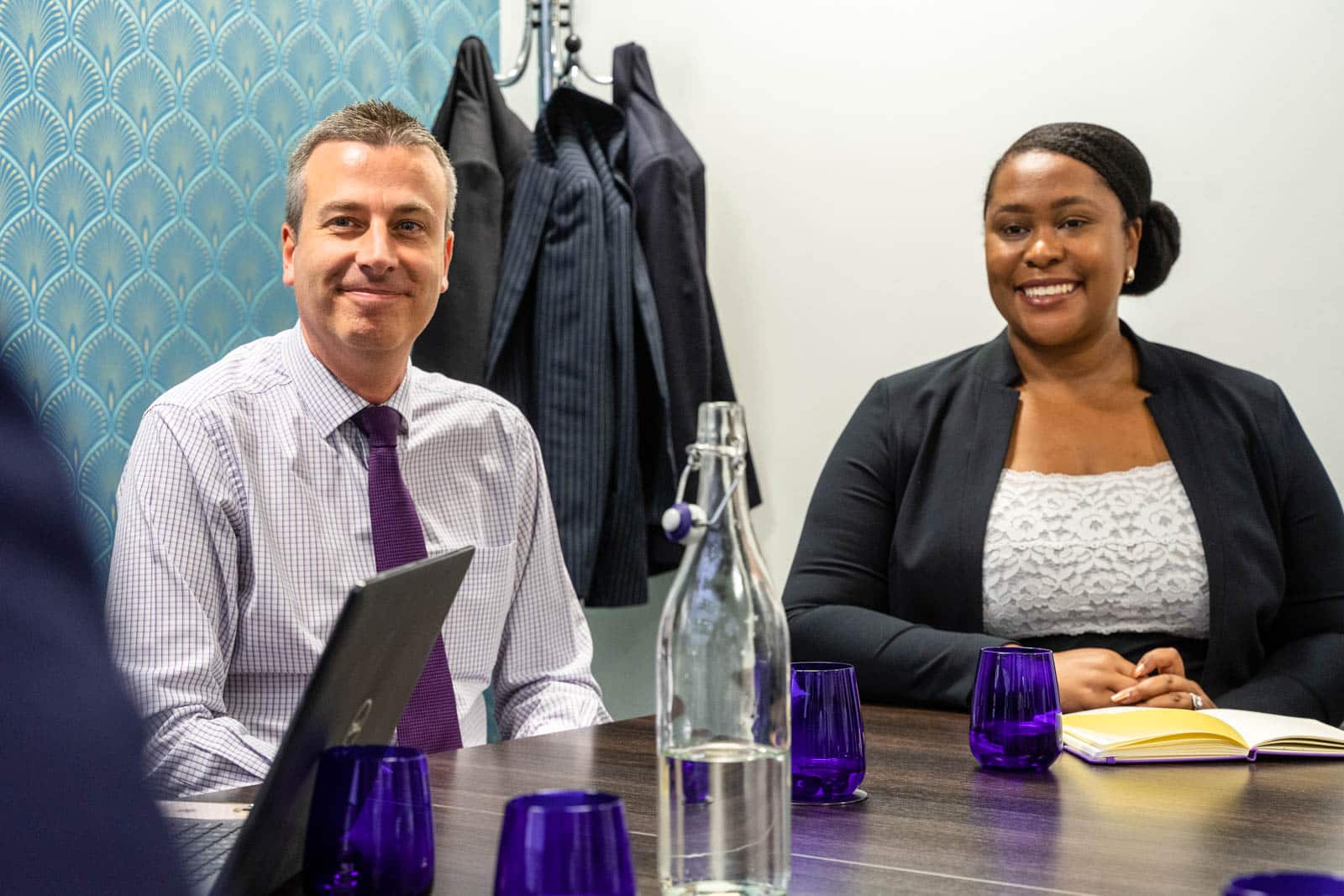 Two employees in meeting