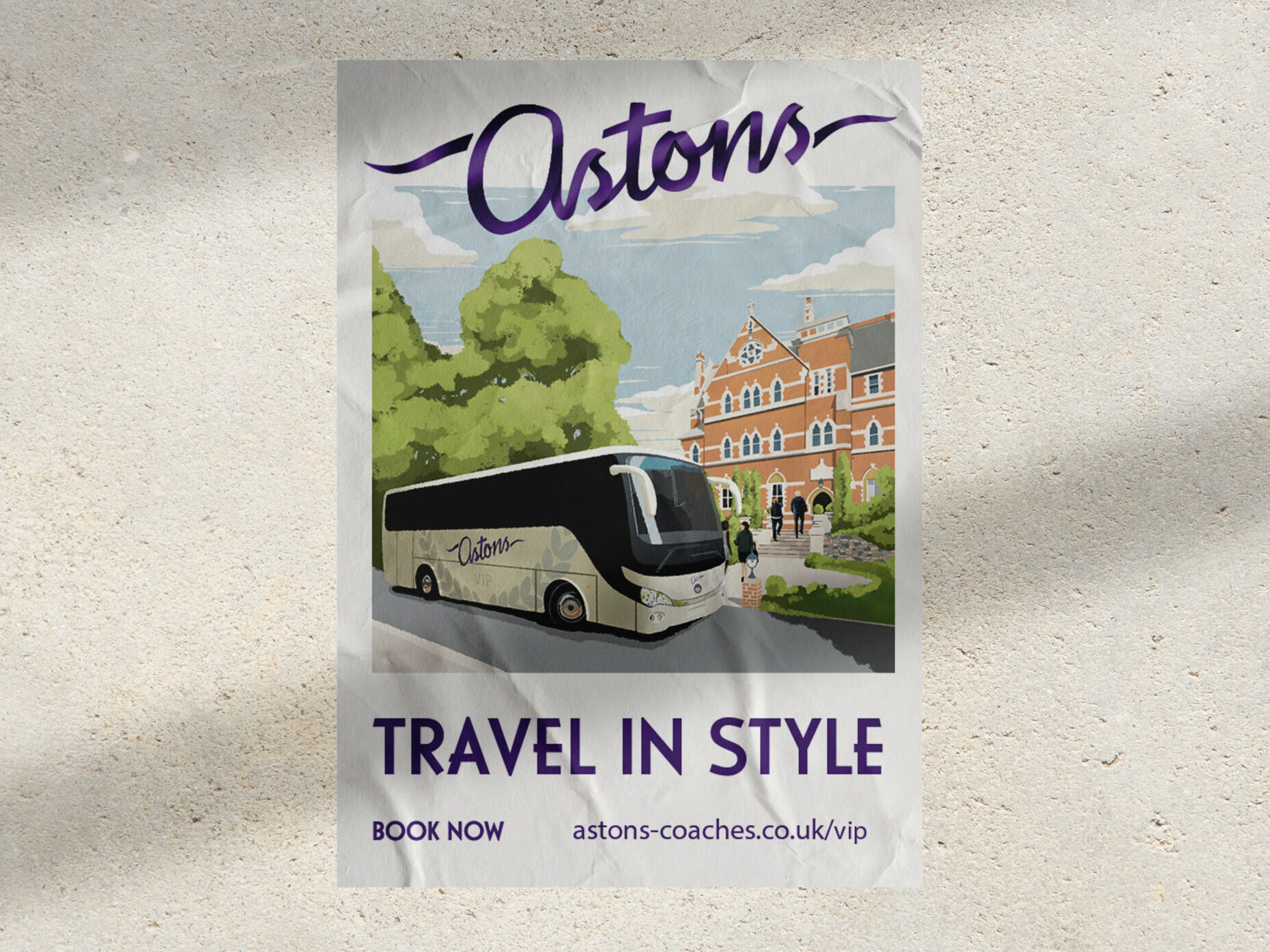 Astons Poster with Illustration