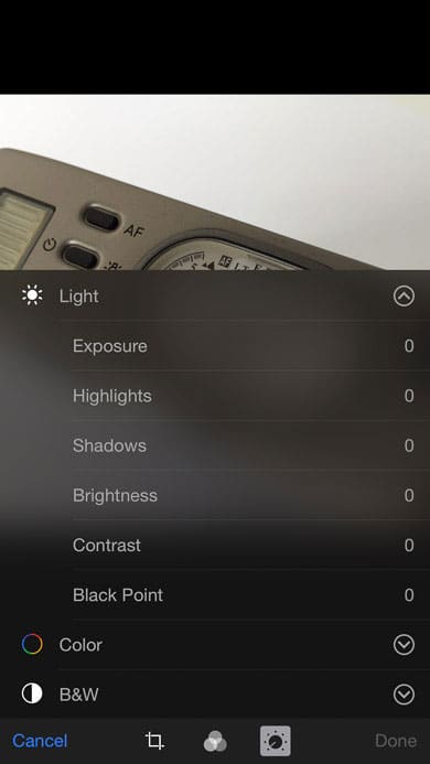 Iphone studio photo processing