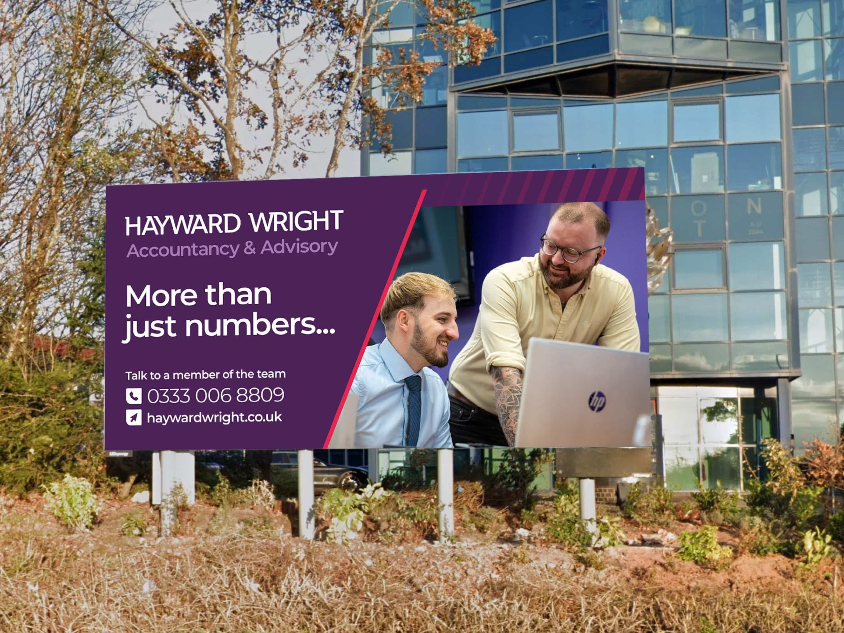 Hayward Wright roadside advert